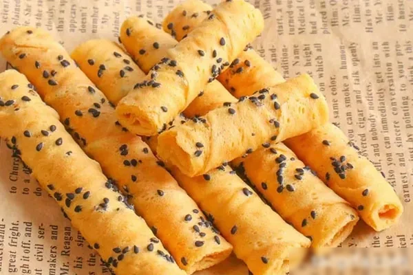 超酥脆多种口味手工蛋卷海苔夹心脆配方和视频教程-香源配方网