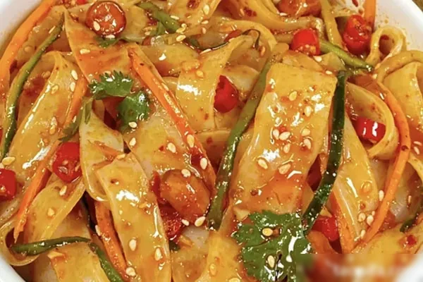 烹饪摆摊爆品冻皮凉面凉粉甜水面-香源配方网